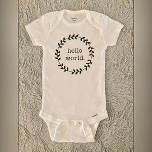 Infant “Hello World” Onesie (Multiple Sizes Available)